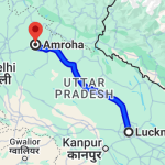 Lucknow to Amroha distance